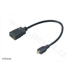 AKASA kabel adaptér HDMI na micro HDMI, 25cm