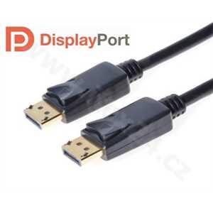 DisplayPort 1.2 přípojný kabel M/M, zlacené konektory, 2m
