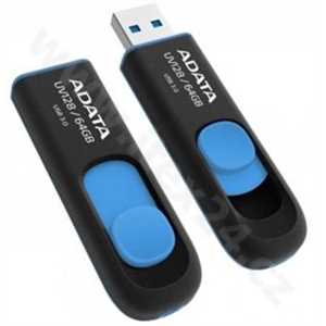 ADATA UV128 DashDrive 64GB černý/modrý (AUV128-64G-RBE)