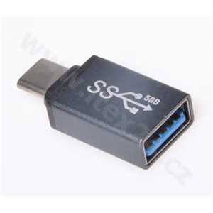 Adaptér USB 3.1 konektor C/male - USB 3.0 A/female, kovově modrý
