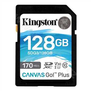 KINGSTON SDXC 128GB Canvas Go! Plus UHS-I U3 V30 rychlost až 170MB/s