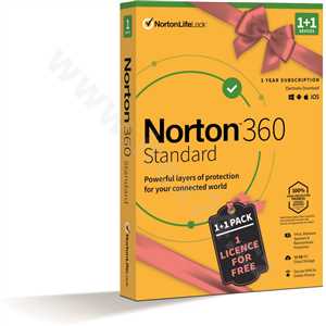 NORTON 360 STANDARD 10GB CZ 1uživ., 1 zařízení, 12měsíců, 1+1 ZDARMA, box