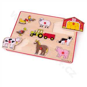 Bigjigs Toys Vkládací puzzle Farmářský statek