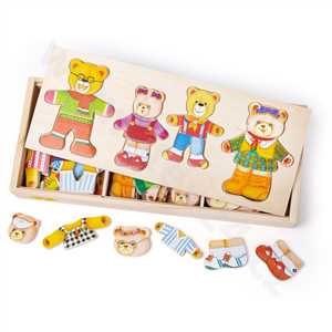 Bigjigs Toys Oblékací puzzle Medvědí rodinka
