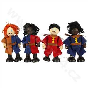Bigjigs Toys Set středověkých vojáků 4ks