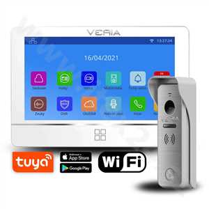 SET Videotelefon VERIA 8277B-W (Wi-Fi) bílý + vstupní stanice VERIA 831 série 2-WIRE