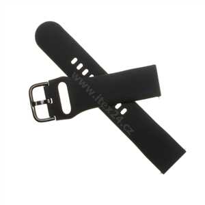 Fixed Silicone Strap s šířkou 22mm pro smartwatch, černý