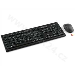 A4TECH bezdrátový set klávesnice s myší 7100N, USB, (myš Vtrack) CZ