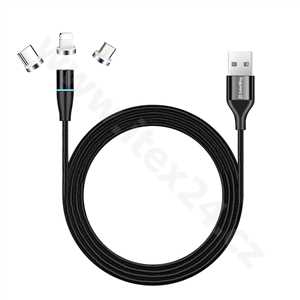 ColorWay kabel 3v1 USB - Lightning, microUSB a USB-C 1m, QC, magnetický