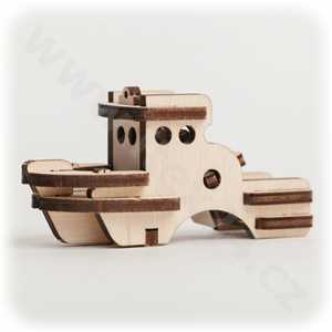 CuteWood Dřevěné 3D puzzle Loď
