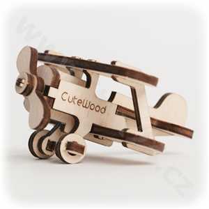 CuteWood Dřevěné 3D puzzle Letadlo