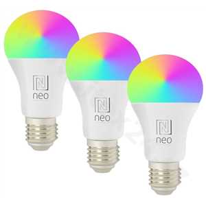 IMMAX NEO LITE SMART sada 3x žárovka LED E27 11W RGB+CCT barevná a bílá, stmívatelná, Wi-Fi, TUYA