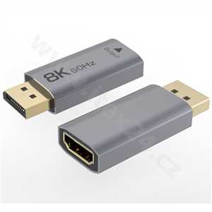 Adaptér DisplayPort - HDMI, 8K@60Hz, 4K@144Hz Male/Female, pozlacené konektory