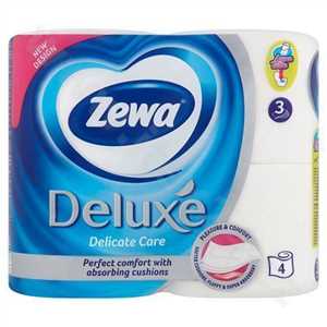 ZEWA Toaletní papír, 3vrstvý, 4 role, Deluxe, bílý