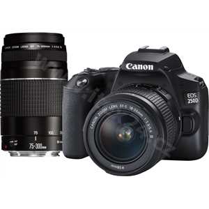 Canon EOS 250D Black + EF-S 18-55 DC + EF 75-300 DC - rozbalené / použité