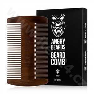 Angry Beards Wooden Comb - dřevěný hřeben na vousy (oboustranný, santalové dřevo)