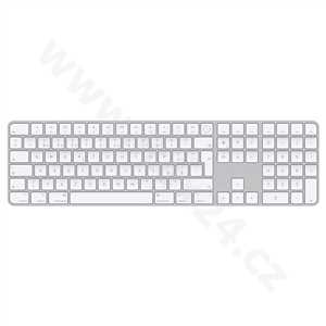 Apple Magic Keyboard s Touch ID a číselnou klávesnicí pro Macy s čipem Apple – český – bílé klávesy