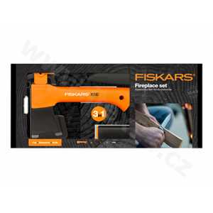 Fiskars Set na oheň sekera XXS X5 + nůž + ostřič