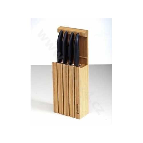 Stojan na 4 keramické nože, vyrobeno z bambusu