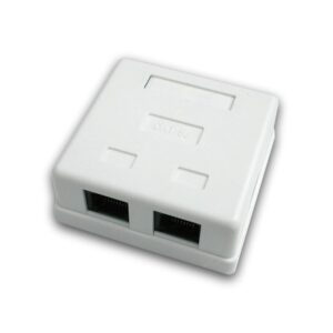 DATACOM Datová zásuvka UTP CAT5E 2xRJ45 na omítku bílá