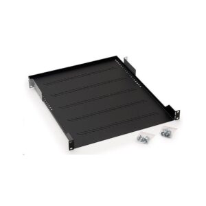TRITON Police s perforací 19', 1U/750mm, nosnost 40kg, černá