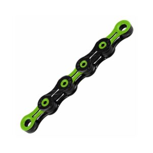 Řetěz KMC DLC 10 Super Light, 10 rychlostí, zeleno/černý - 116 článků
