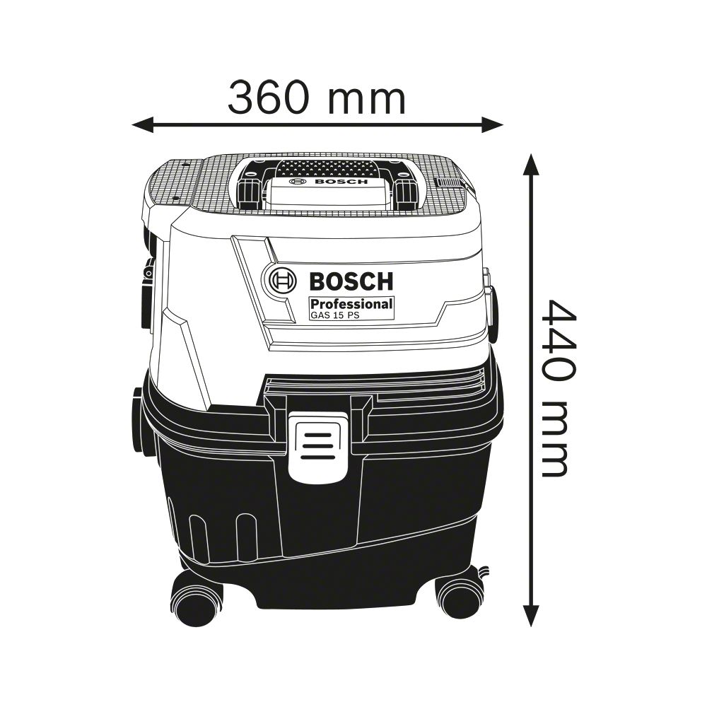 Bosch GAS 15 PS Professional (0.601.9E5.100) - Obrázek 2