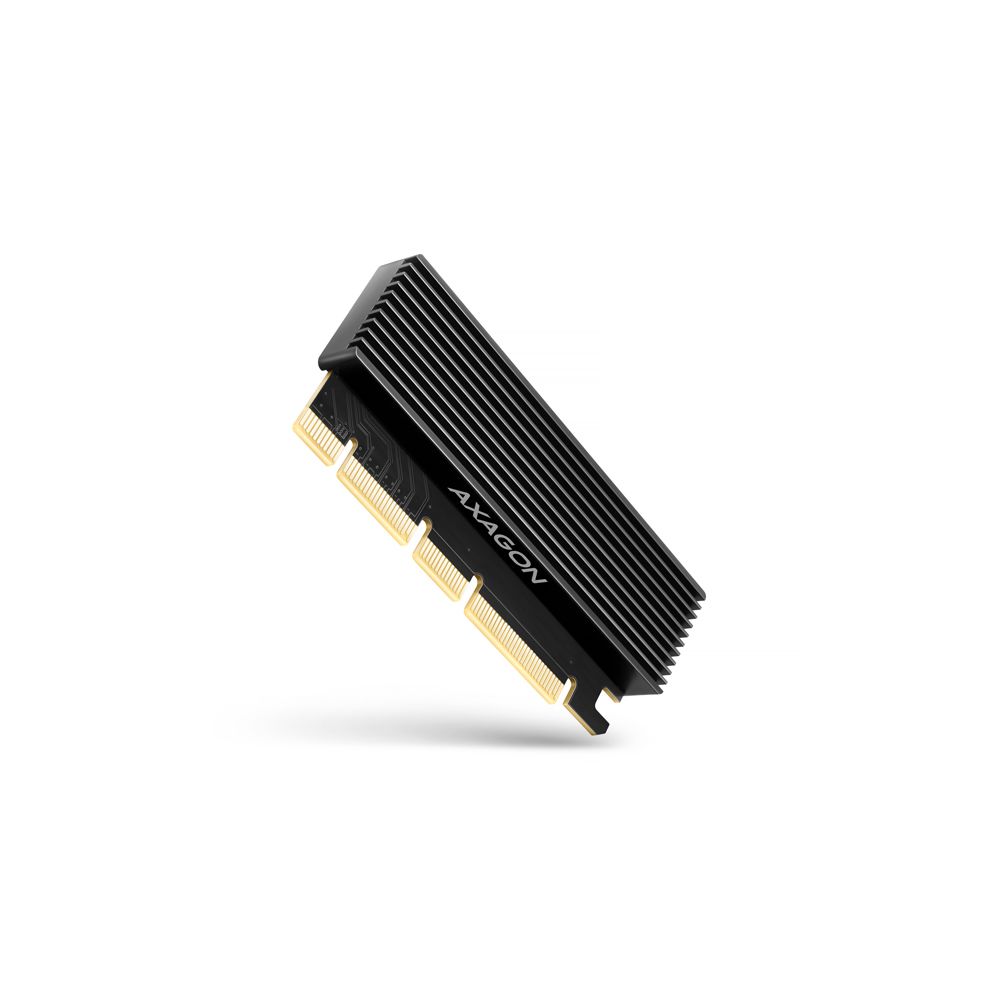 AXAGON PCEM2-XS, PCIe x16 - M.2 NVMe M-key slot adaptér, kryt s chladičem pro pasivní chlazení