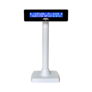 LCD zákaznický displej Virtuos FL-2025MB 2x20, USB, bílý