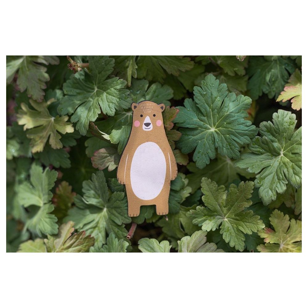BeWooden Dřevěná nálepka na zeď i jinam méďa Péťa