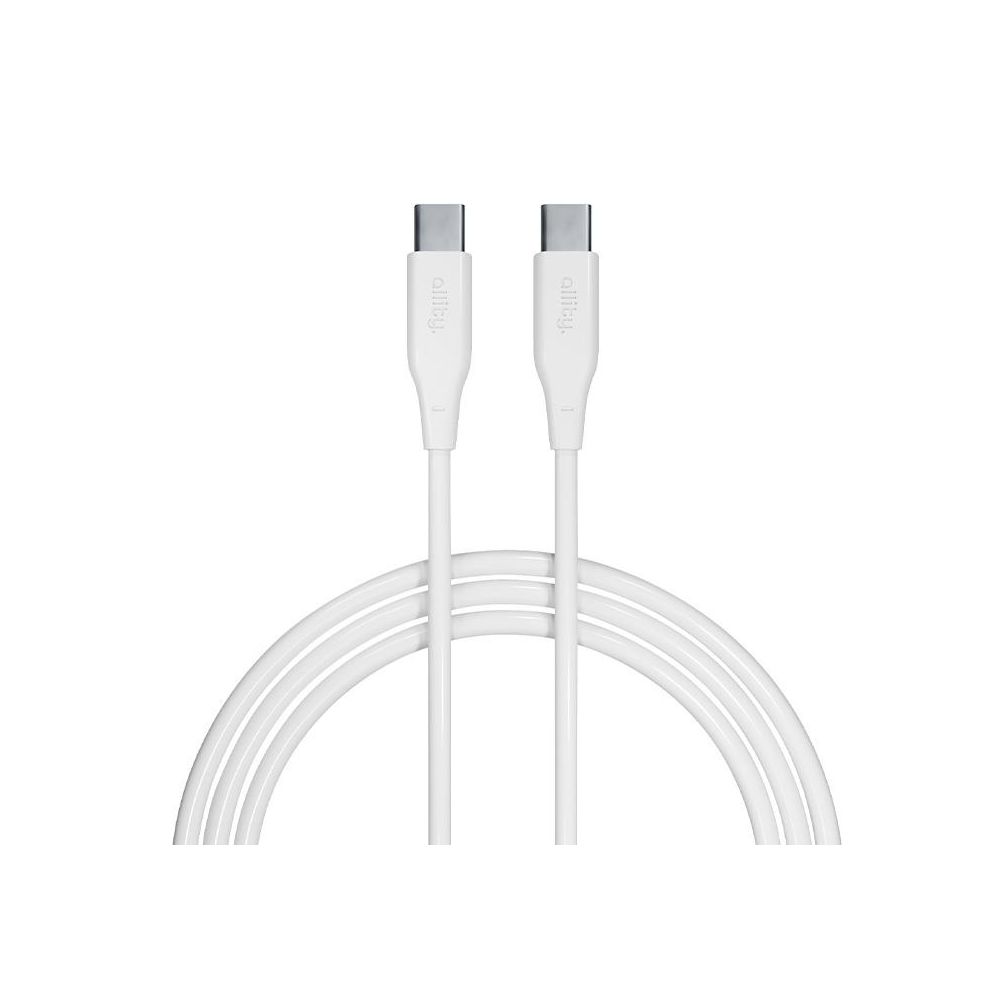 Datový kabel Allity AUC-02 USB-C/USB-C 1m 60W bílý