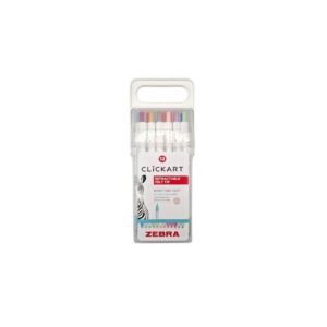 Fixy 'Clickkart', 12 barev, 0,6 mm, stiskací mechanismus, ZEBRA 2718