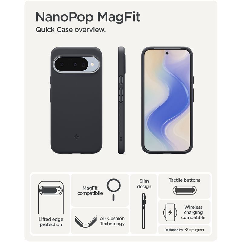 Spigen Nano Pop MagSafe, black sesame - Google Pixel 10 Pro/Pixel 10 - Obrázek 2